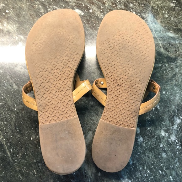 Tory Burch Authentic Nude Patent Leather Slide Sandals Size 7 1/2 - Picture 8 of 9